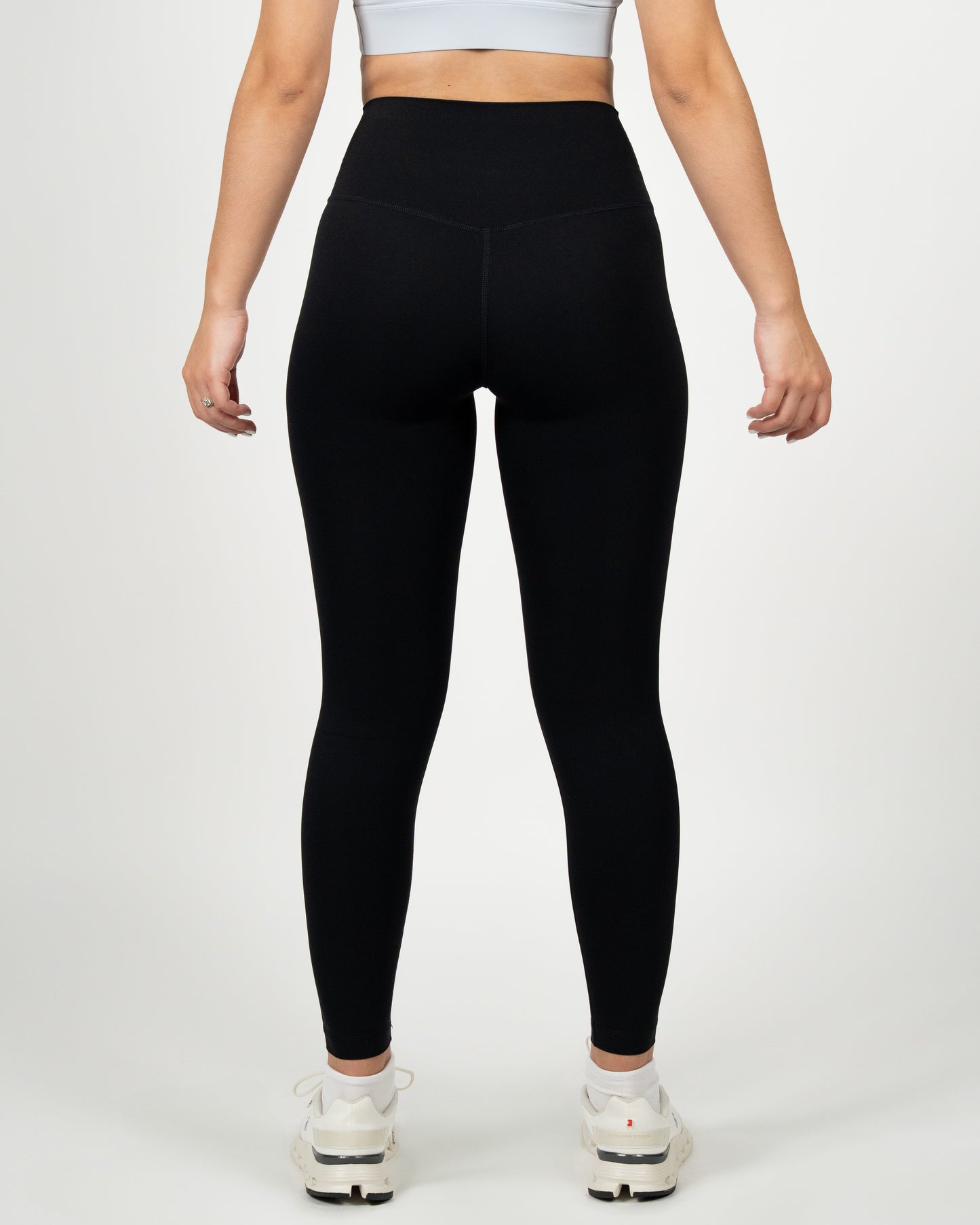 Calza Strech - 7/8 Pretina Alta - Negro