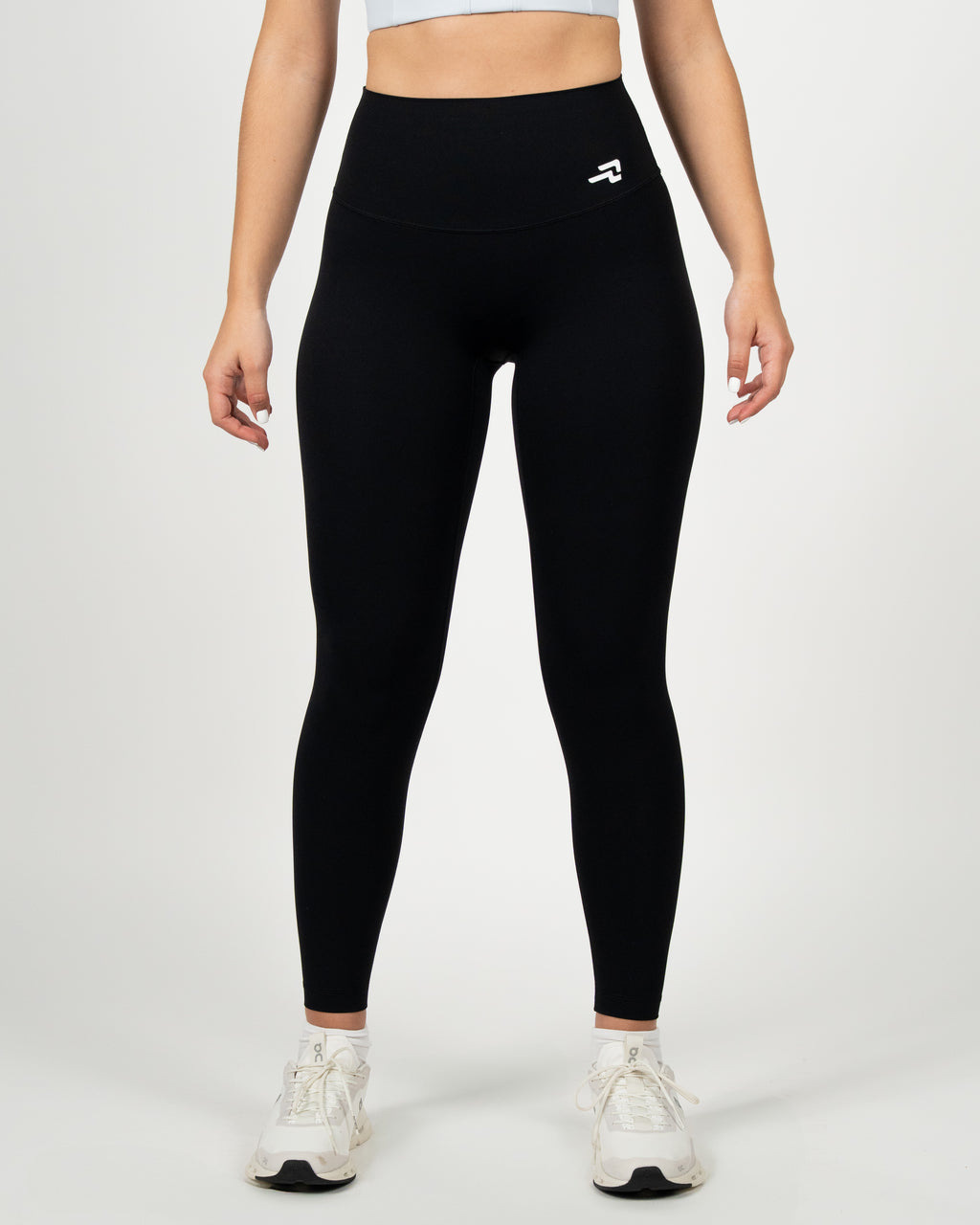 Calza Strech - 7/8 Pretina Alta - Negro