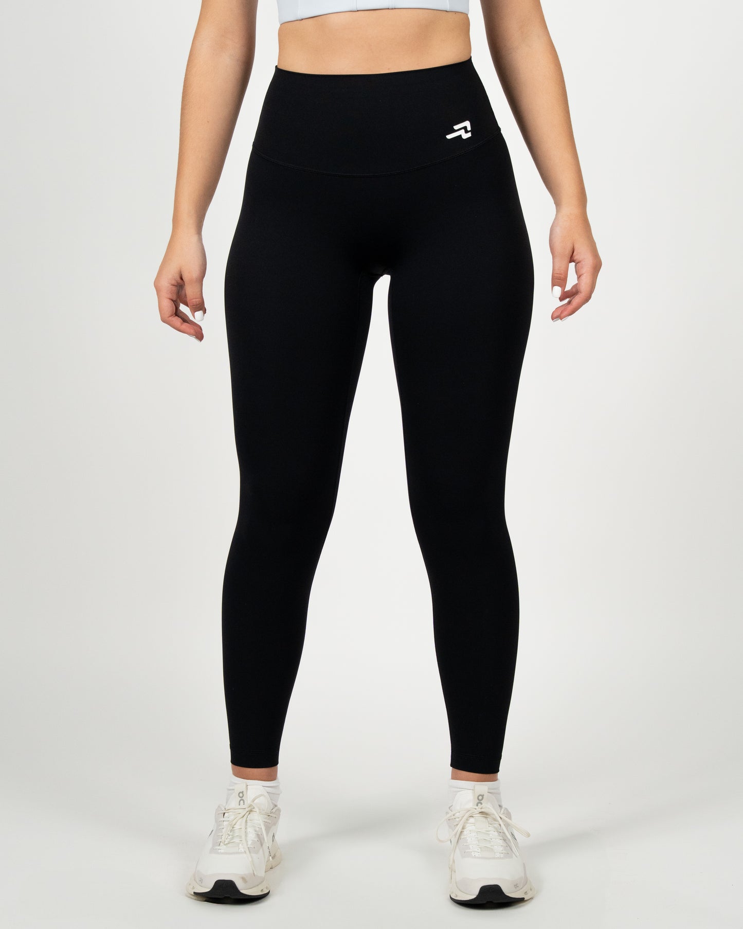 Calza Strech - 7/8 Pretina Alta - Negro
