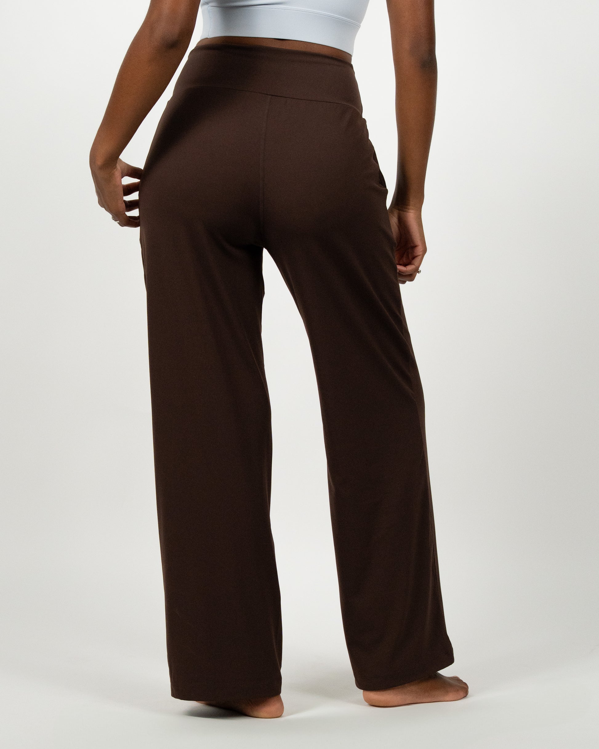 Pantalón Wide - Pretina Alta - Marrón