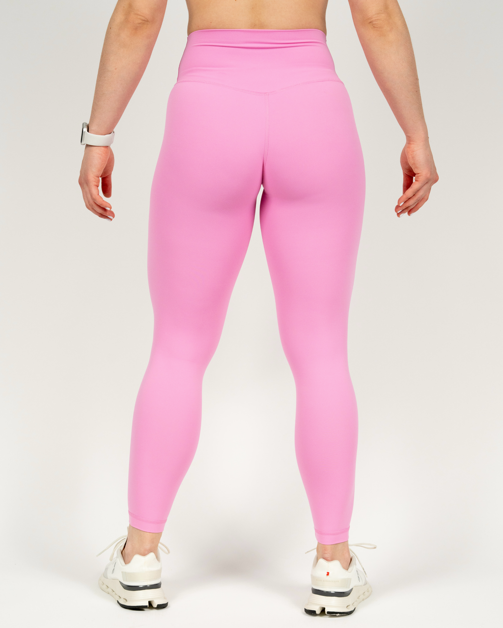 Calza Strech - 7/8 Pretina Alta - Rosado