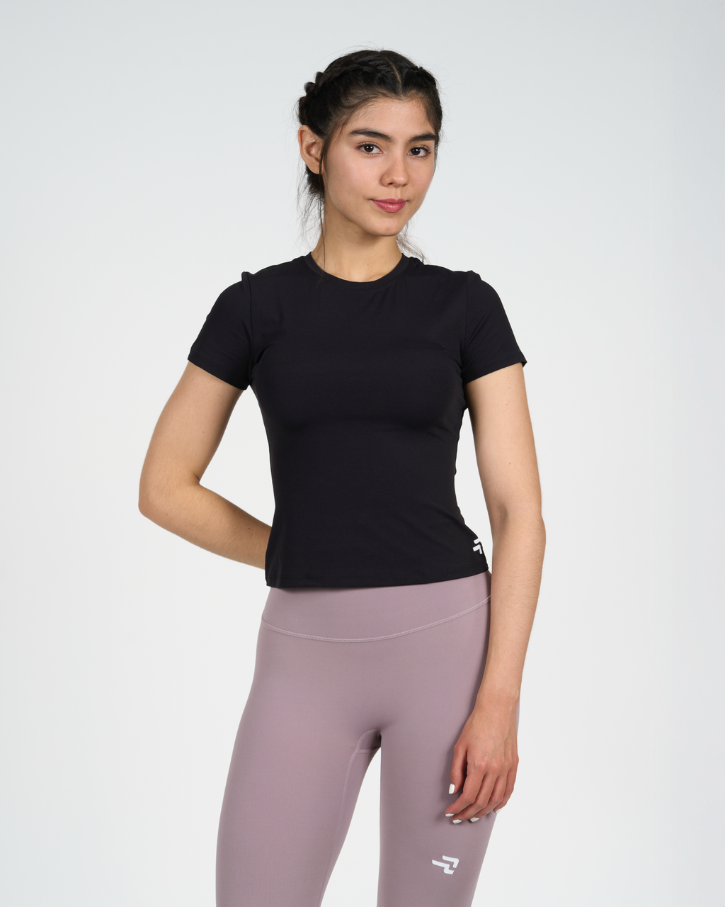 Polera Trama - Manga Corta - Negro