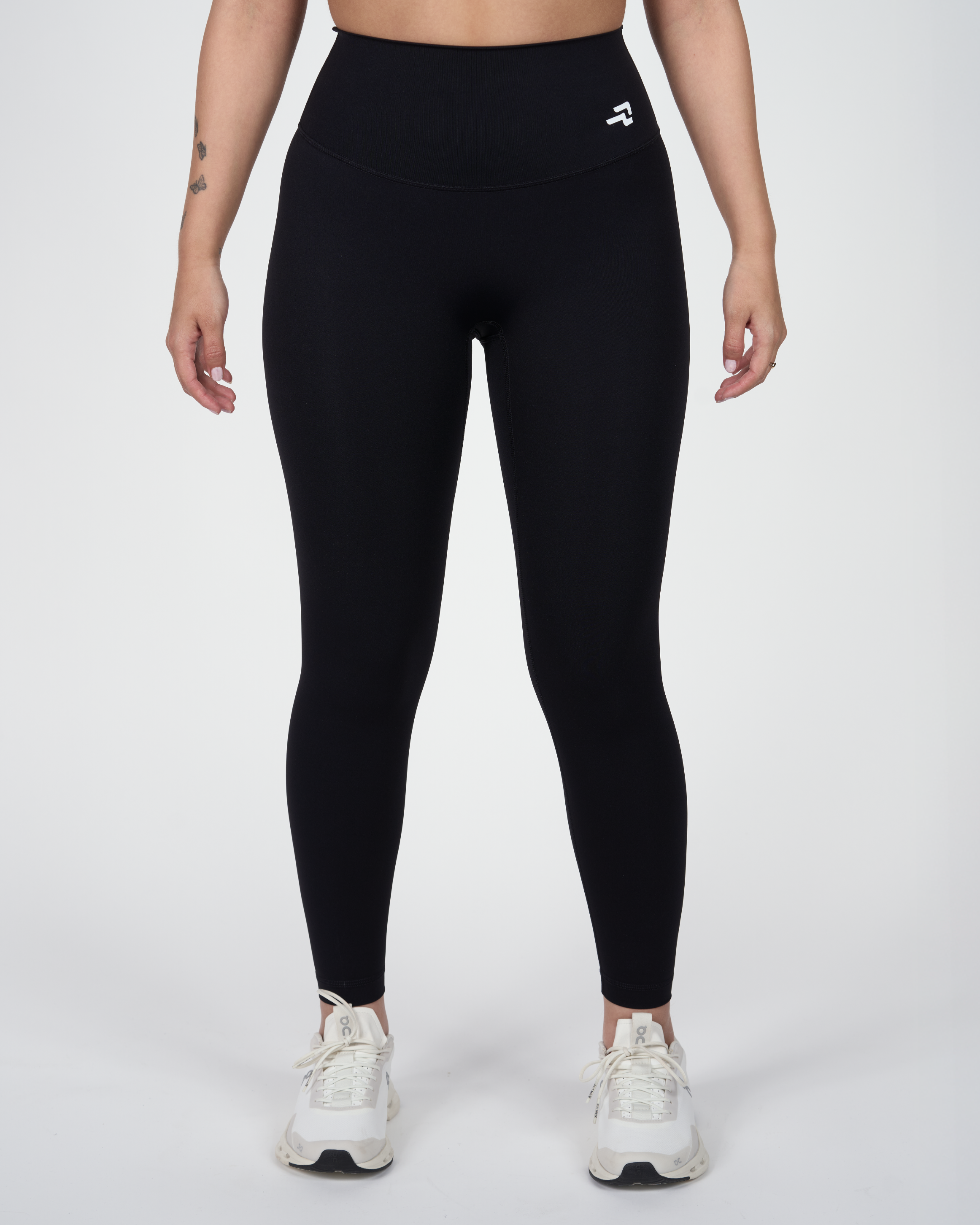 Calza Strech - 7/8 Pretina Alta - Negro