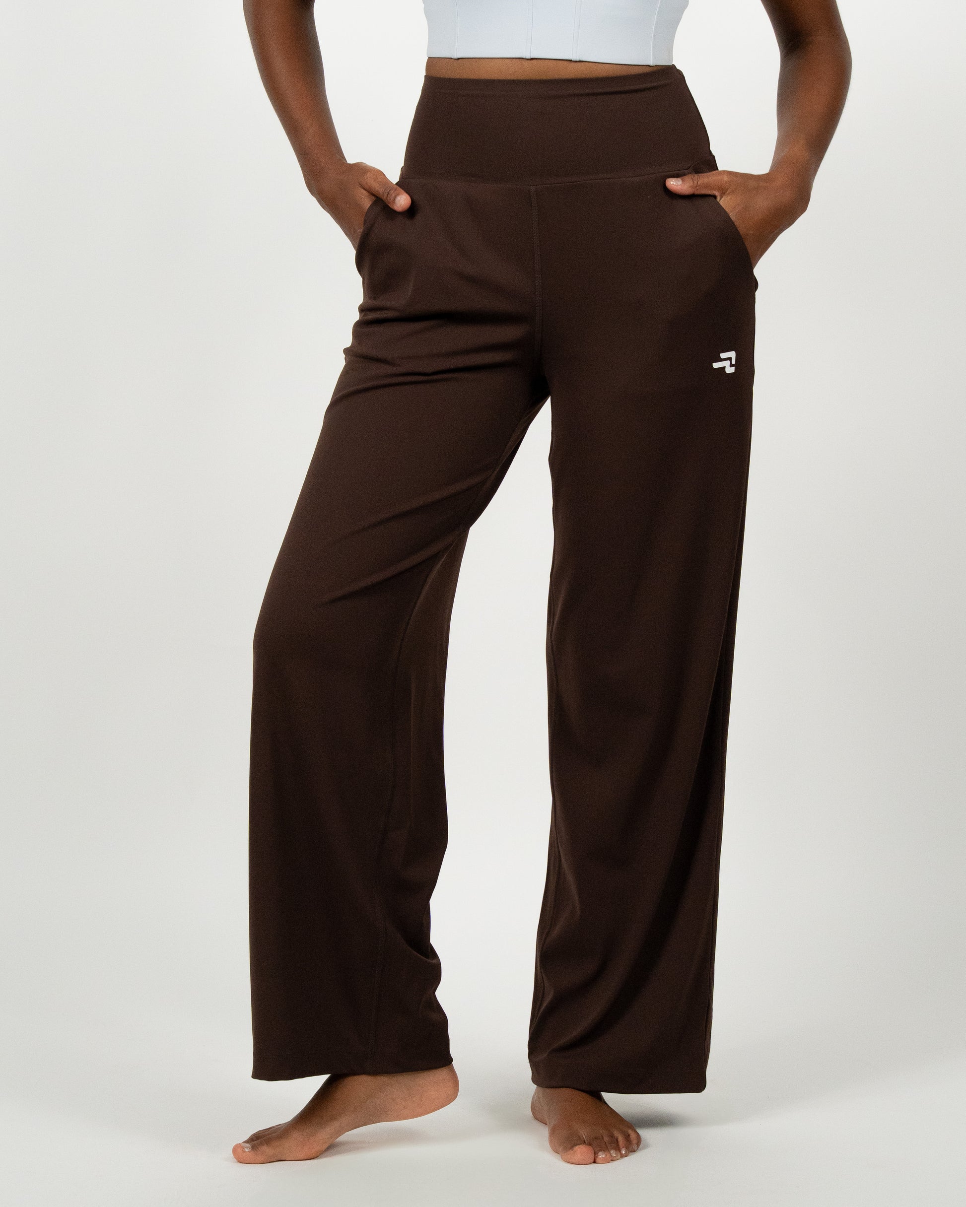 Pantalón Wide - Pretina Alta - Marrón