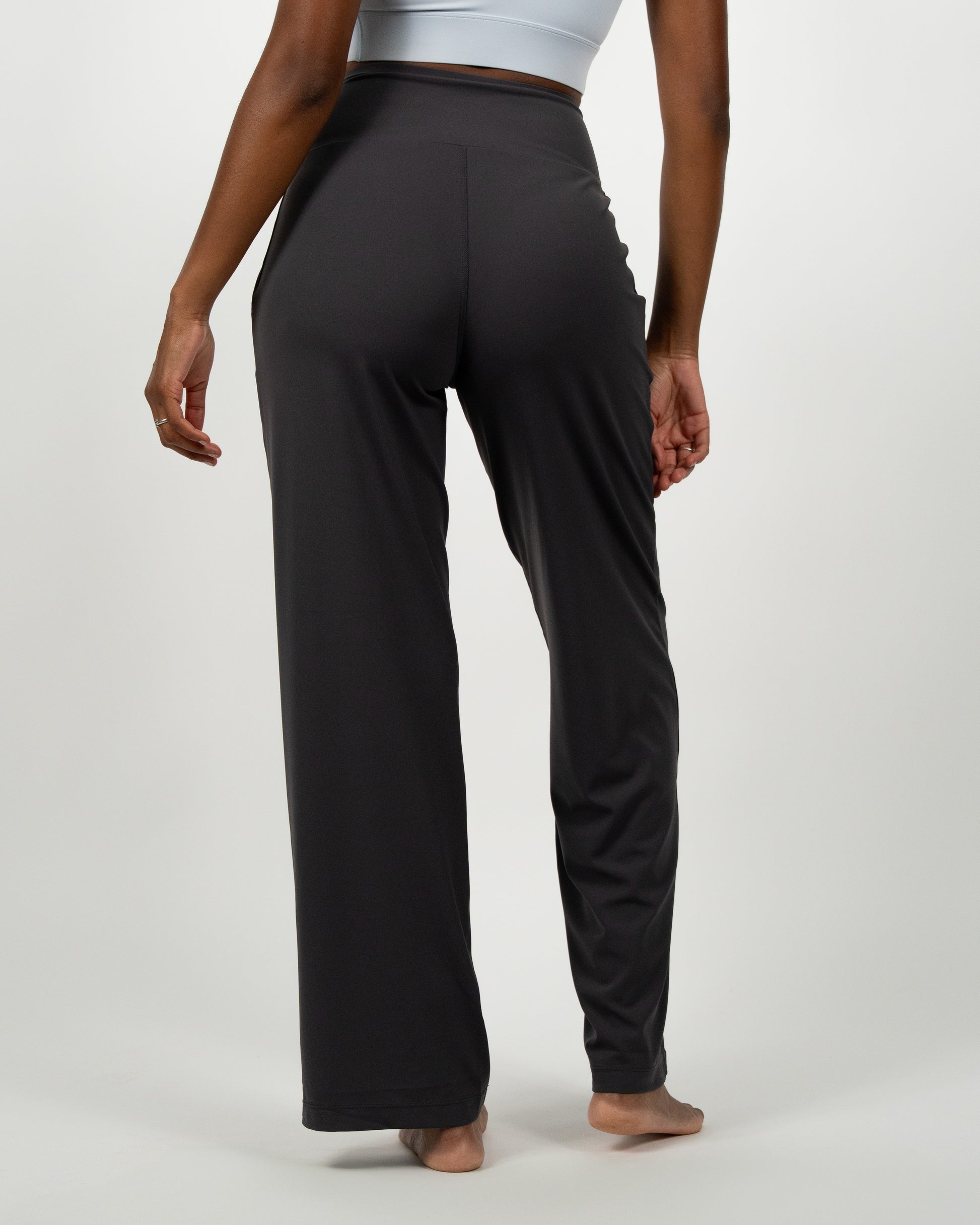 Pantalón Wide - Pretina Alta - Grafito