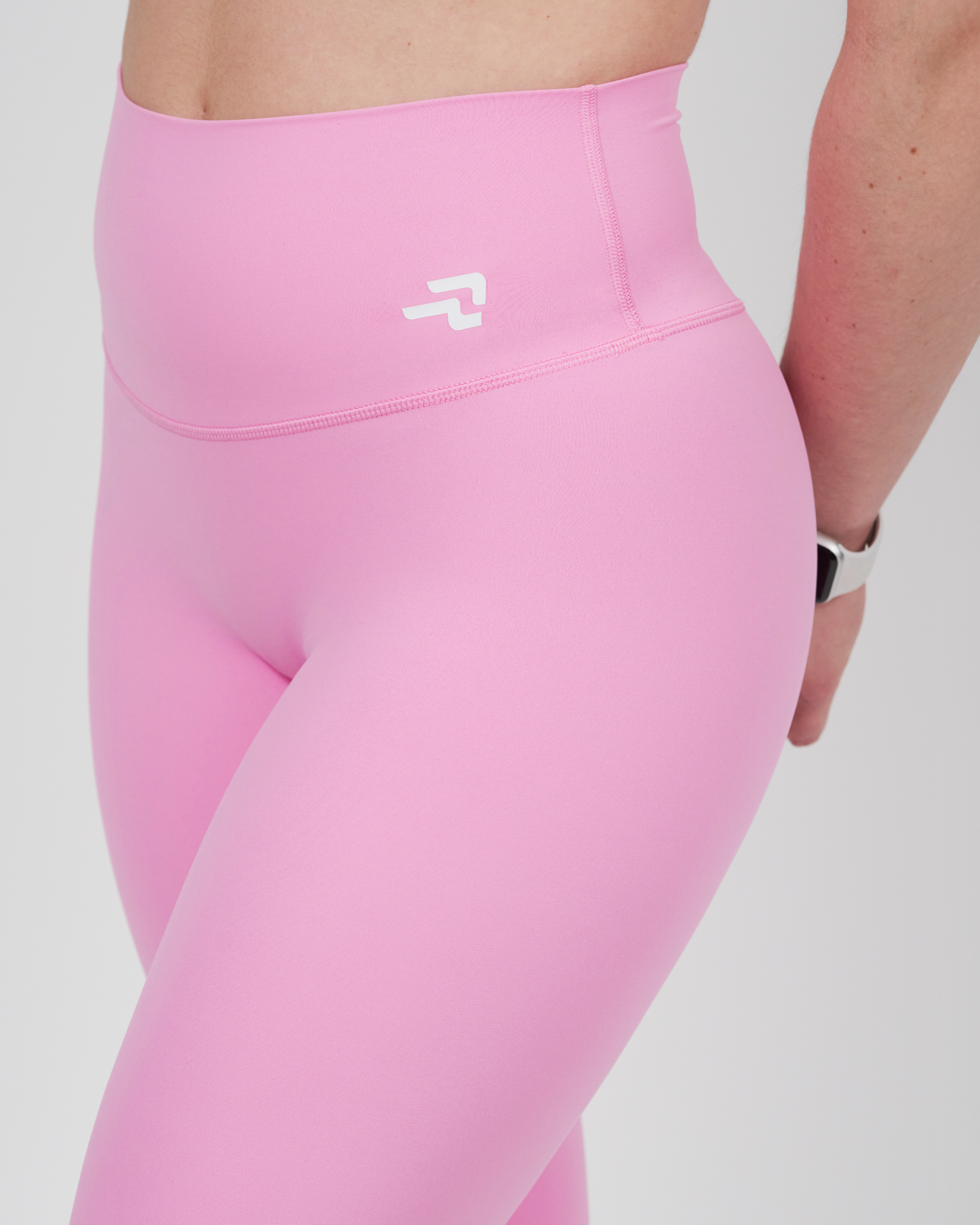 Calza Strech - 7/8 Pretina Alta - Rosado