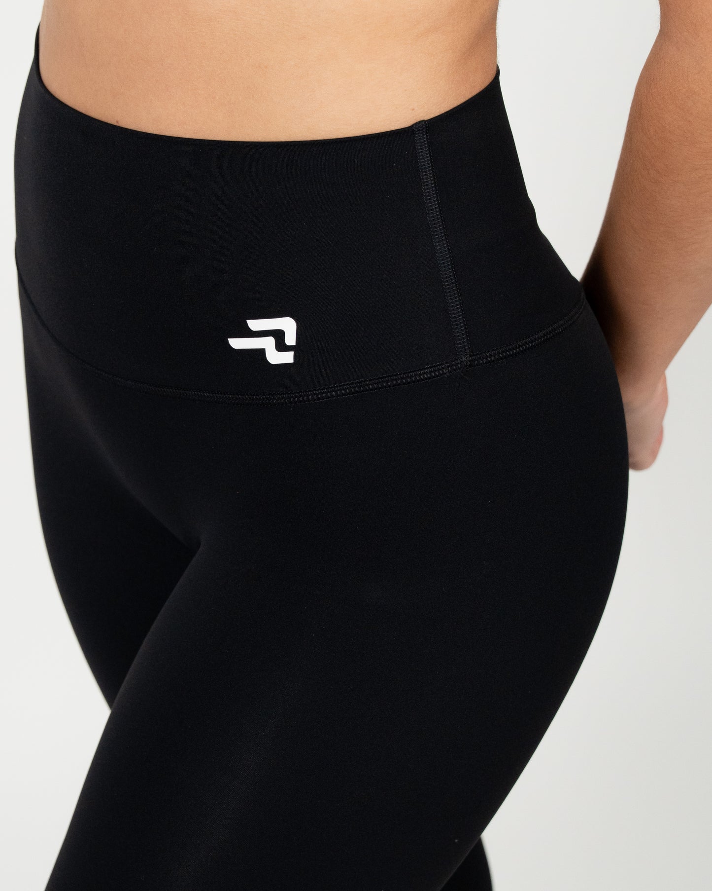 Calza Strech - 7/8 Pretina Alta - Negro