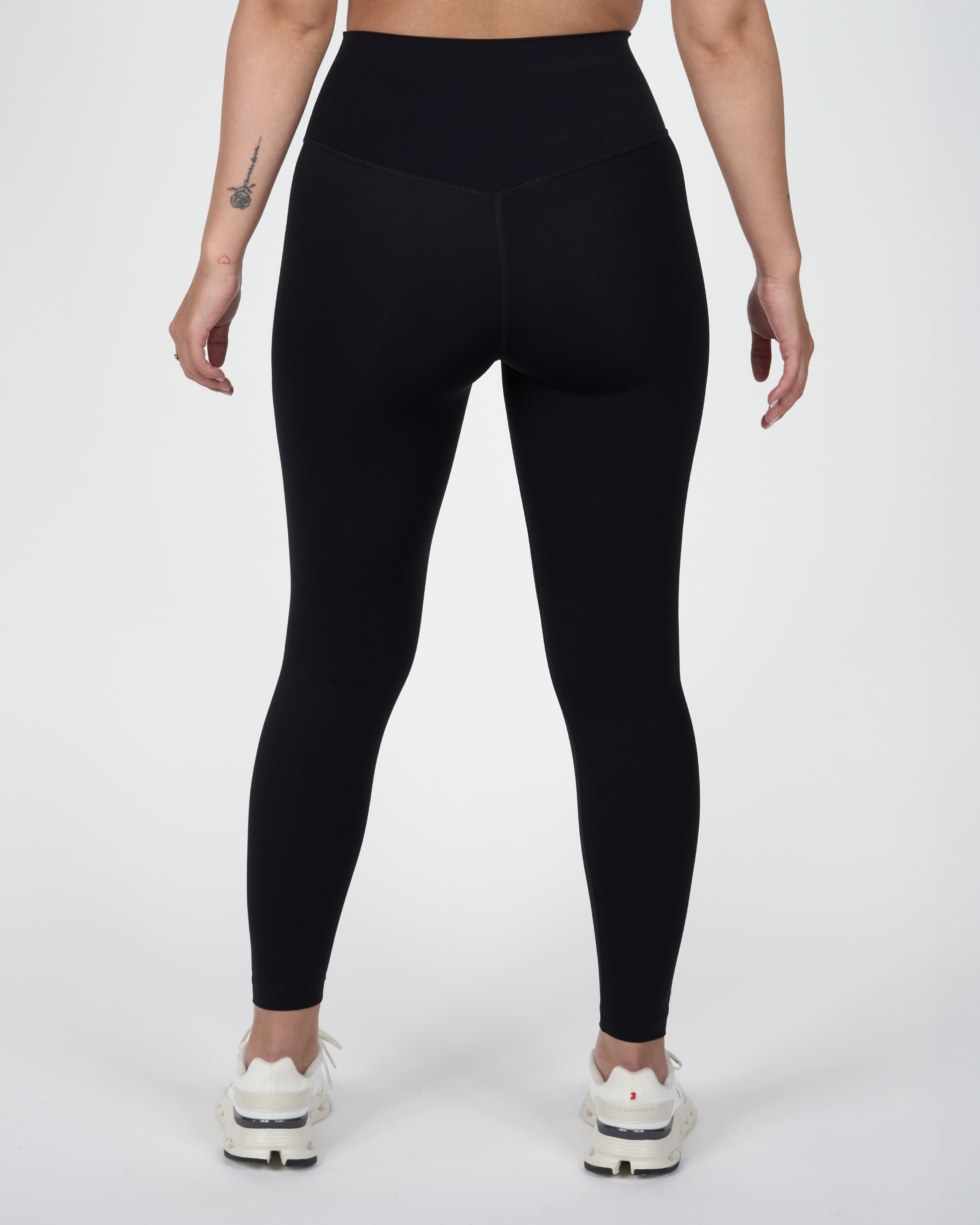 Calza Strech - 7/8 Pretina Alta - Negro