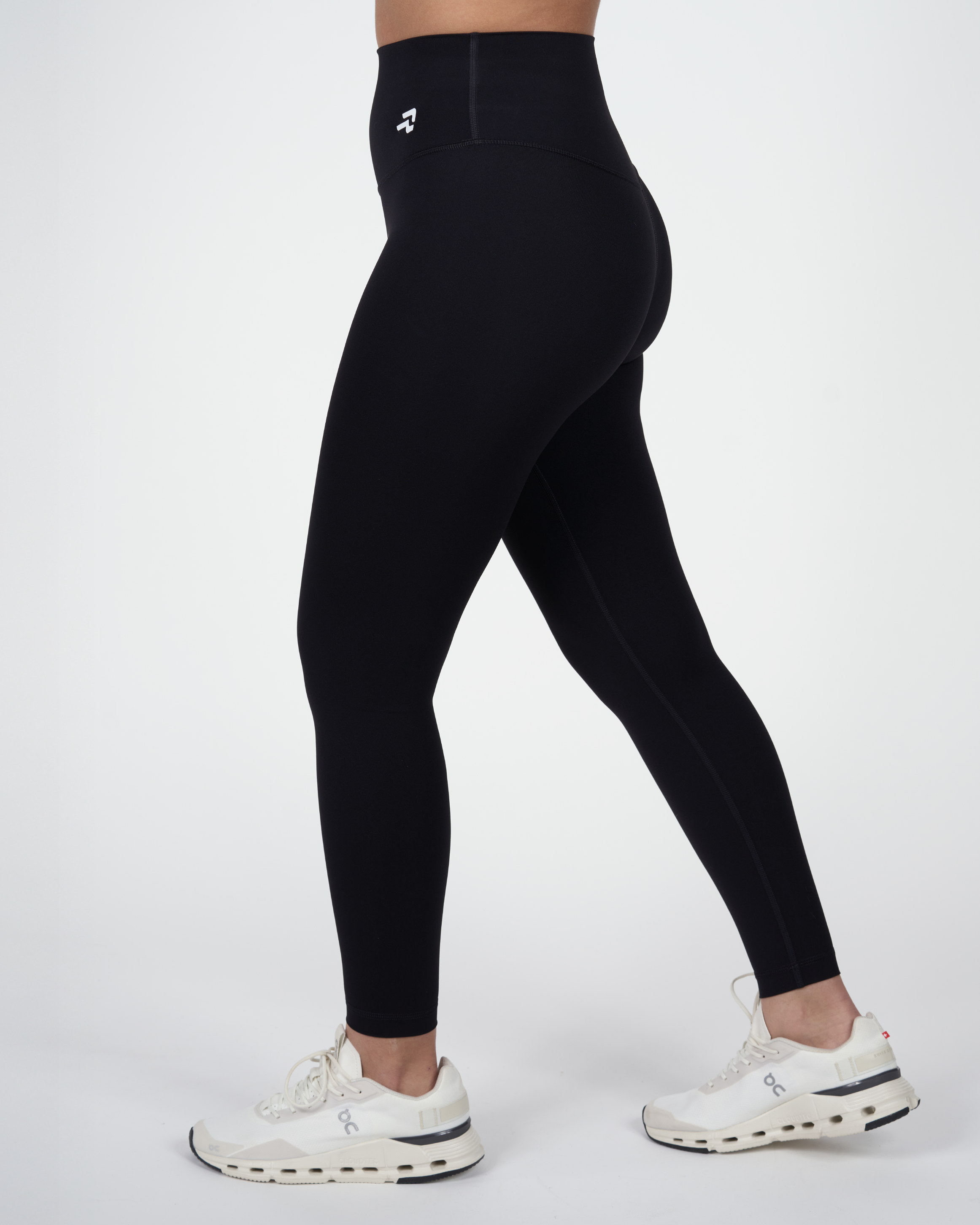 Calza Strech - 7/8 Pretina Alta - Negro