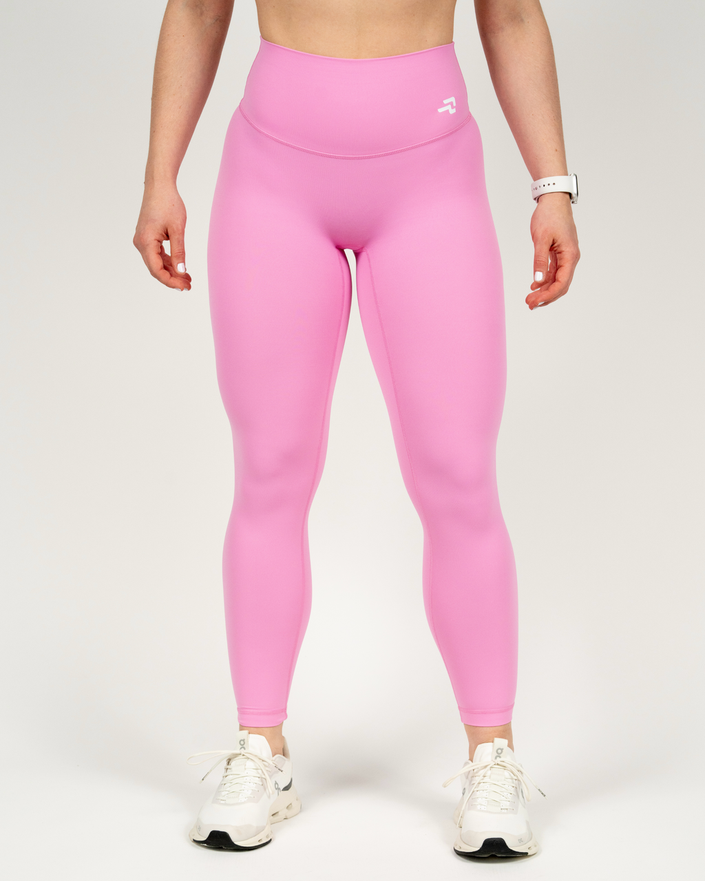 Calza Strech - 7/8 Pretina Alta - Rosado